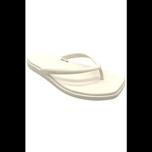 Crocs Women's Miami Slip-On Thong Sandals Chalk - Medium